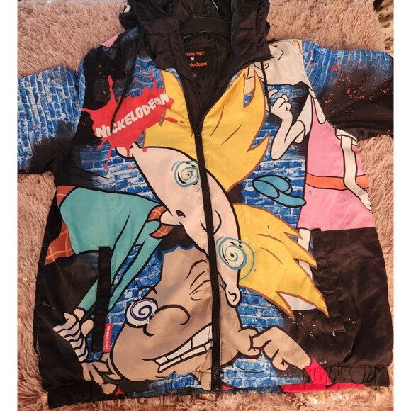 Members Only Nickelodeon Hey Arnold Mens Jacket Large - Picture 3 of 7